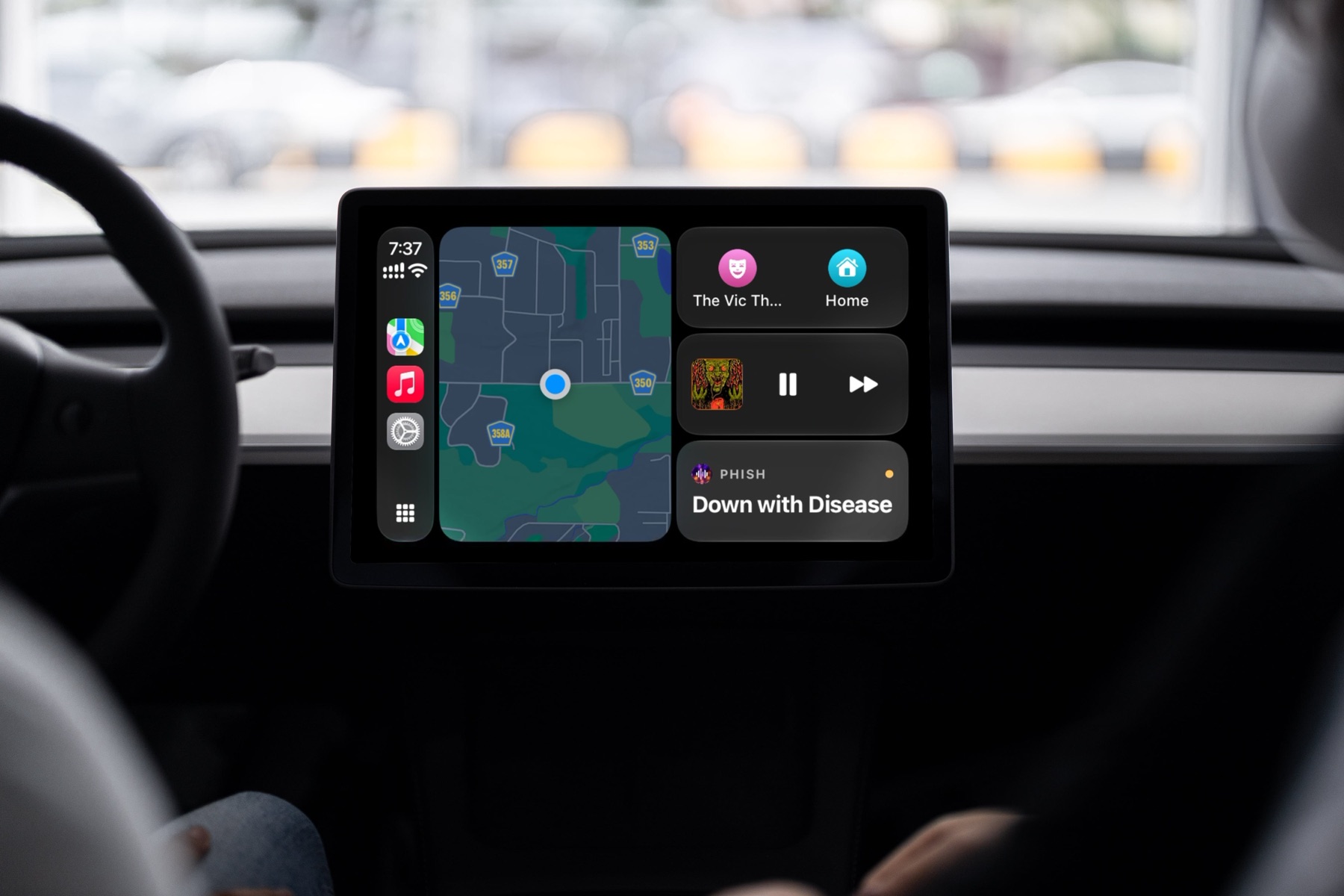 OnStage playing a Phish recording through CarPlay